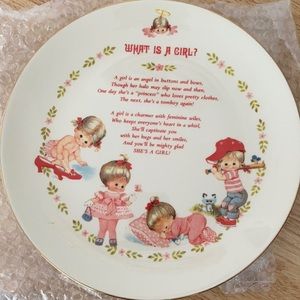 Vintage 1973 Keepsake Plate “What is a Girl”
